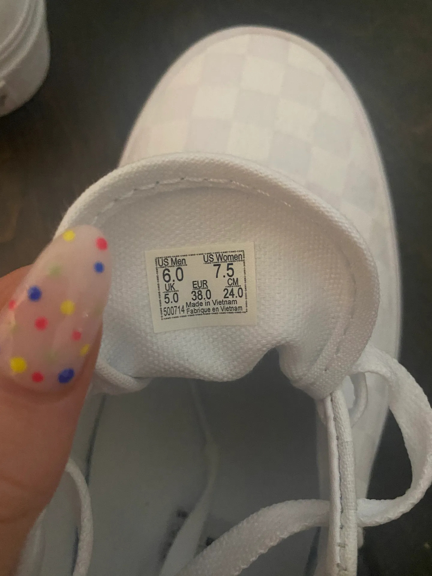 Vans White Lace Up - Image 3