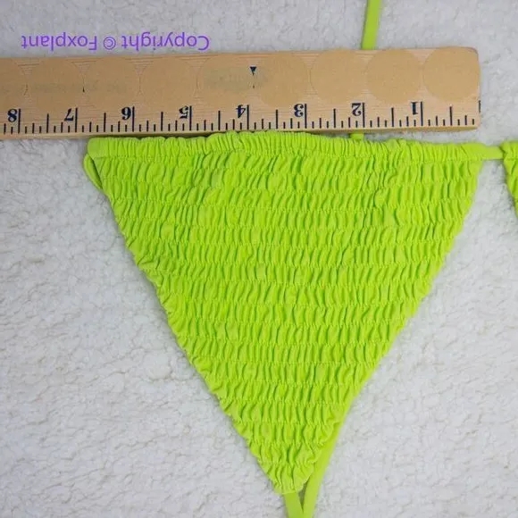 NEW Aila Blue Free People Soraya Bikini Top, lime‎ green, size XL - Image 4