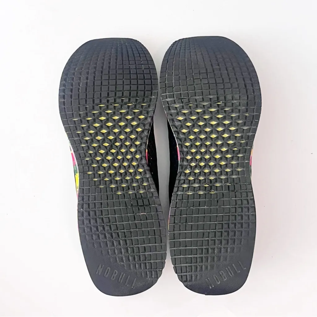 NOBULL Black Mesh Floral Super Bloom Tropical Print Lace Up Athletic Shoes 9.5 - Image 7