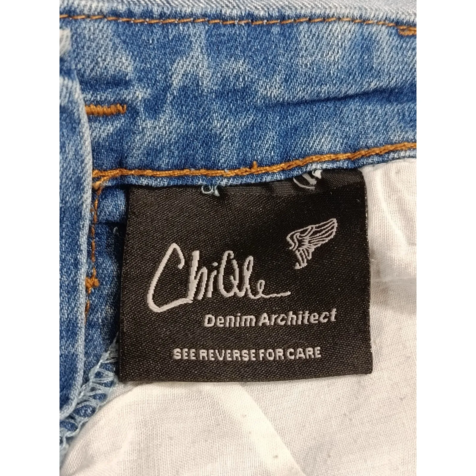 Chiqle Women’s Denim Overall Shorts Blue Size Small - Image 10