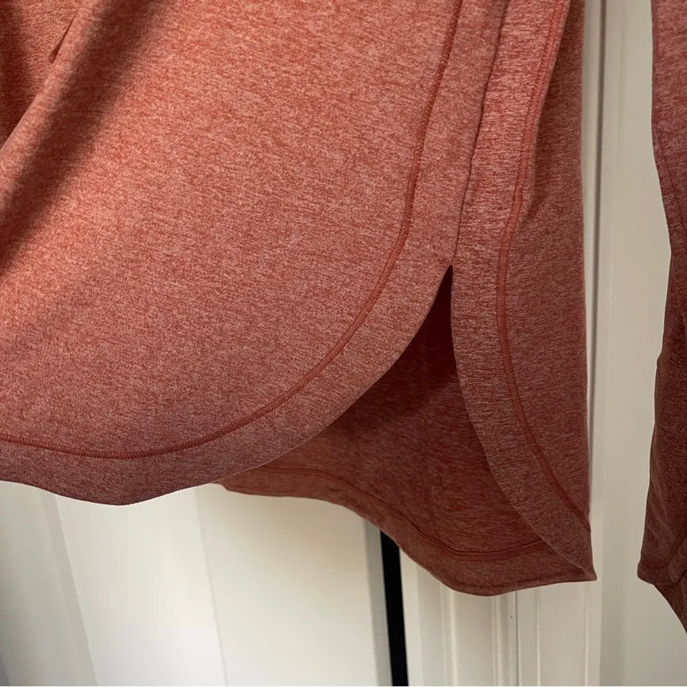 Athleta Uptempo Orange Heather Hoodie Long Sleeve Pullover - Image 6