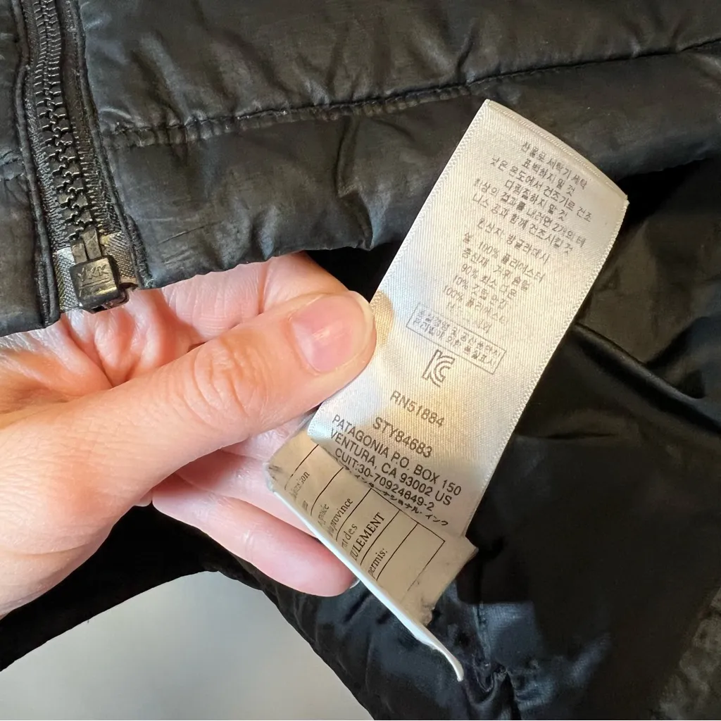 Patagonia Down Sweater Women’s Jacket Black Large Puffer - Image 11