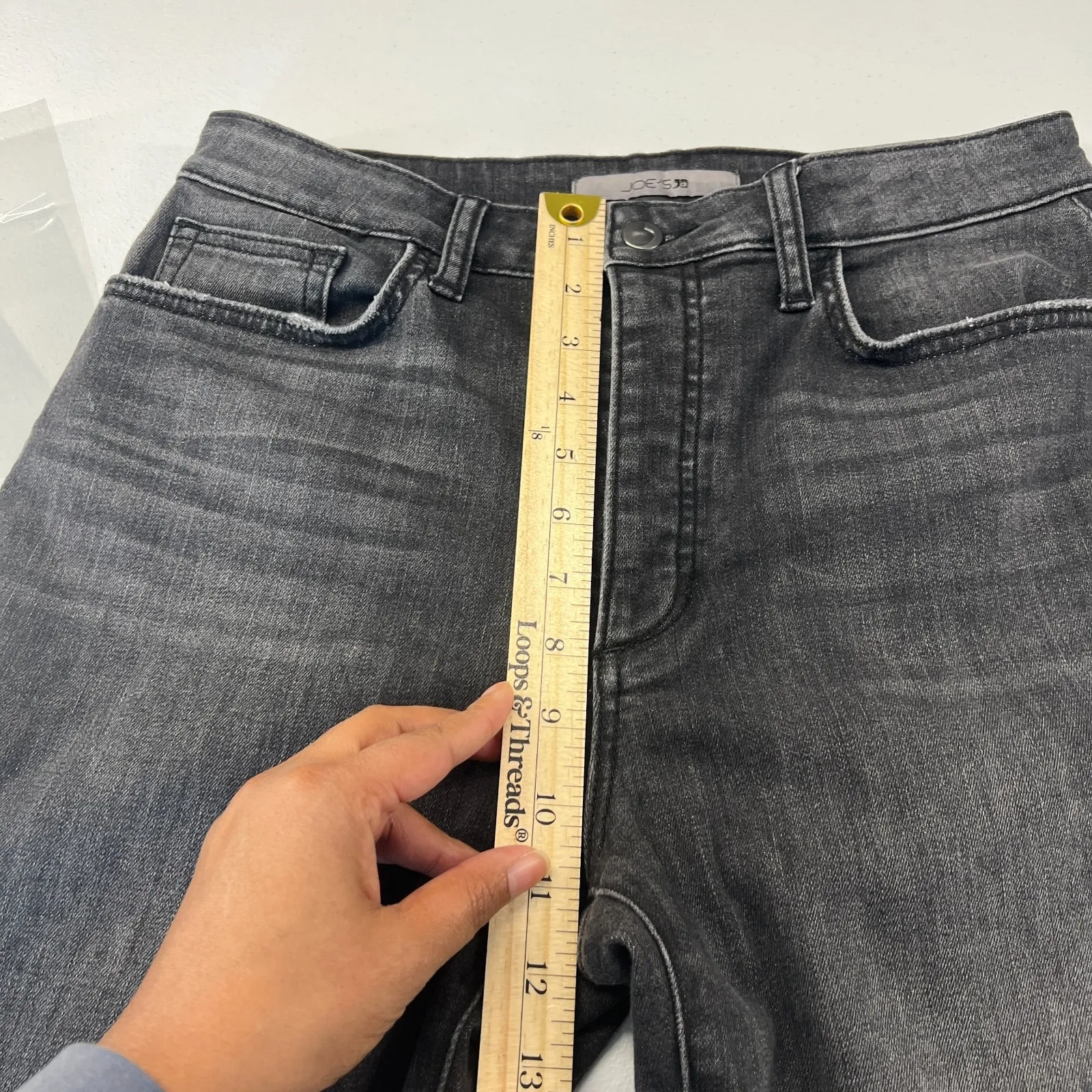 Joe's Jeans Womens 30 Charcoal Gray Denim Cotton Stretch Straight Leg High Rise - Image 13