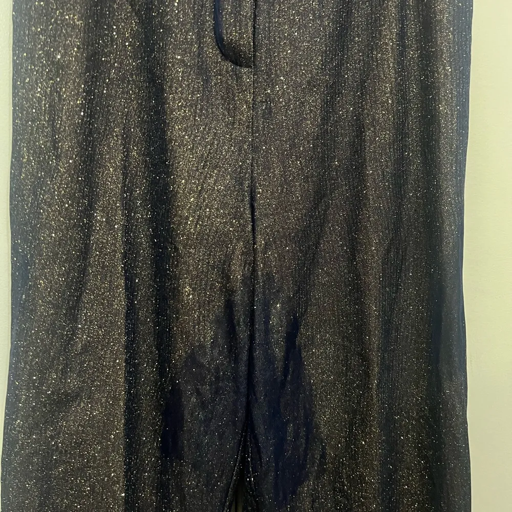C/MEO Collective Gold/Blue Glitter Pants Size Medium - Image 3