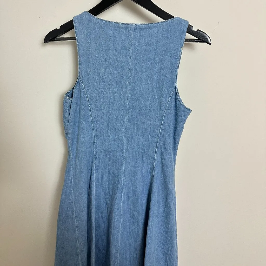 REFORMATION Sebastien Denim Midi Dress in Savannah Size US 6 NWT - Image 7