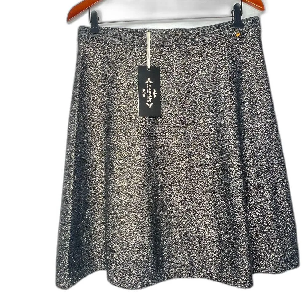 Womens Nannette leopore stretch metallic gold flare skirt casual chic size XL. - Image 6