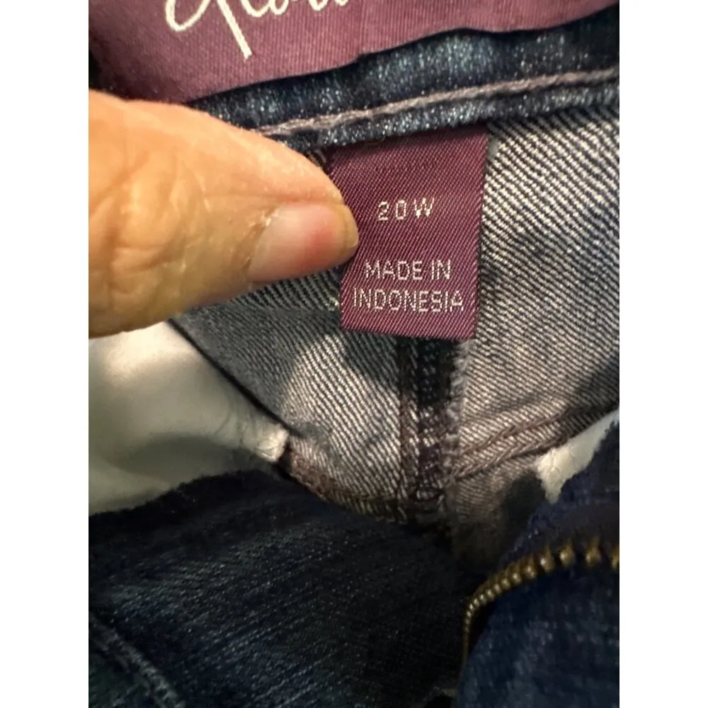 Gloria Vanderbilt Amanda Size 20W Plus Relaxed 5 Pocket Jeans Denim - Image 10