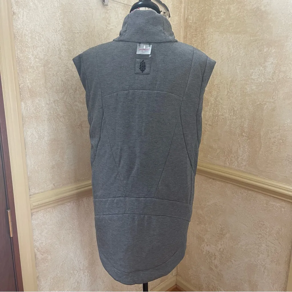 Free People Movement Slalom Reversible Fleece Puffer Vest Stellar Green Grey S - Image 14