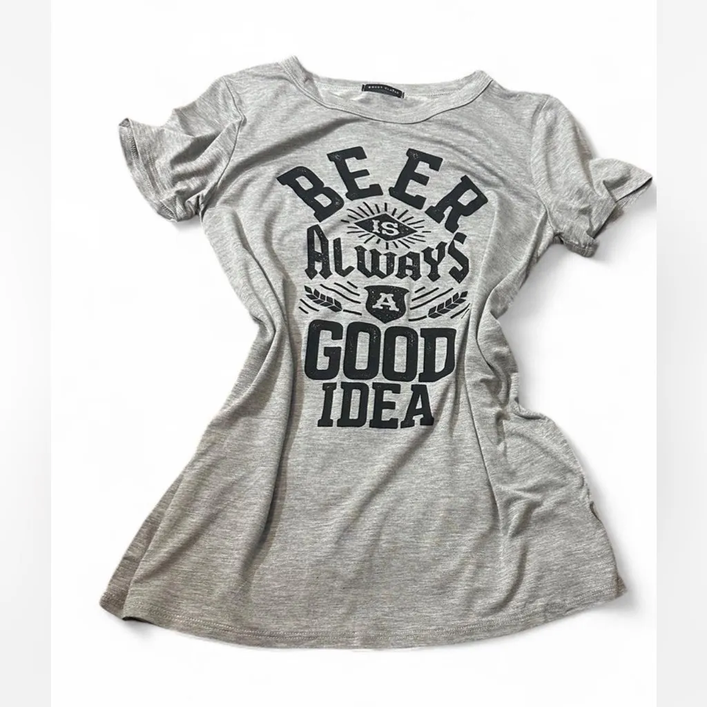 Sweet Claire “Beer is‎ Always a Good Idea” Graphic Tee - Image 5