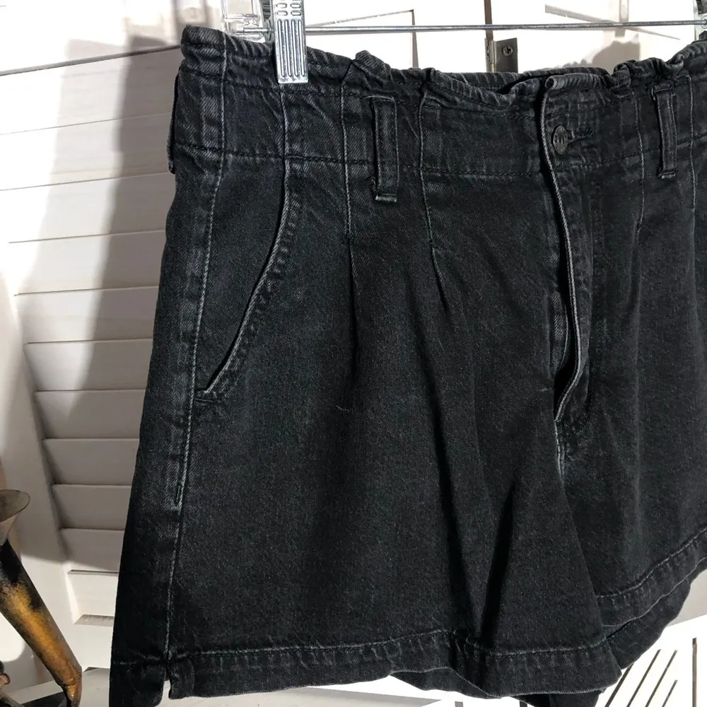 American Eagle High Waist Denim Shorts Black Women's Size 12 - Image 3