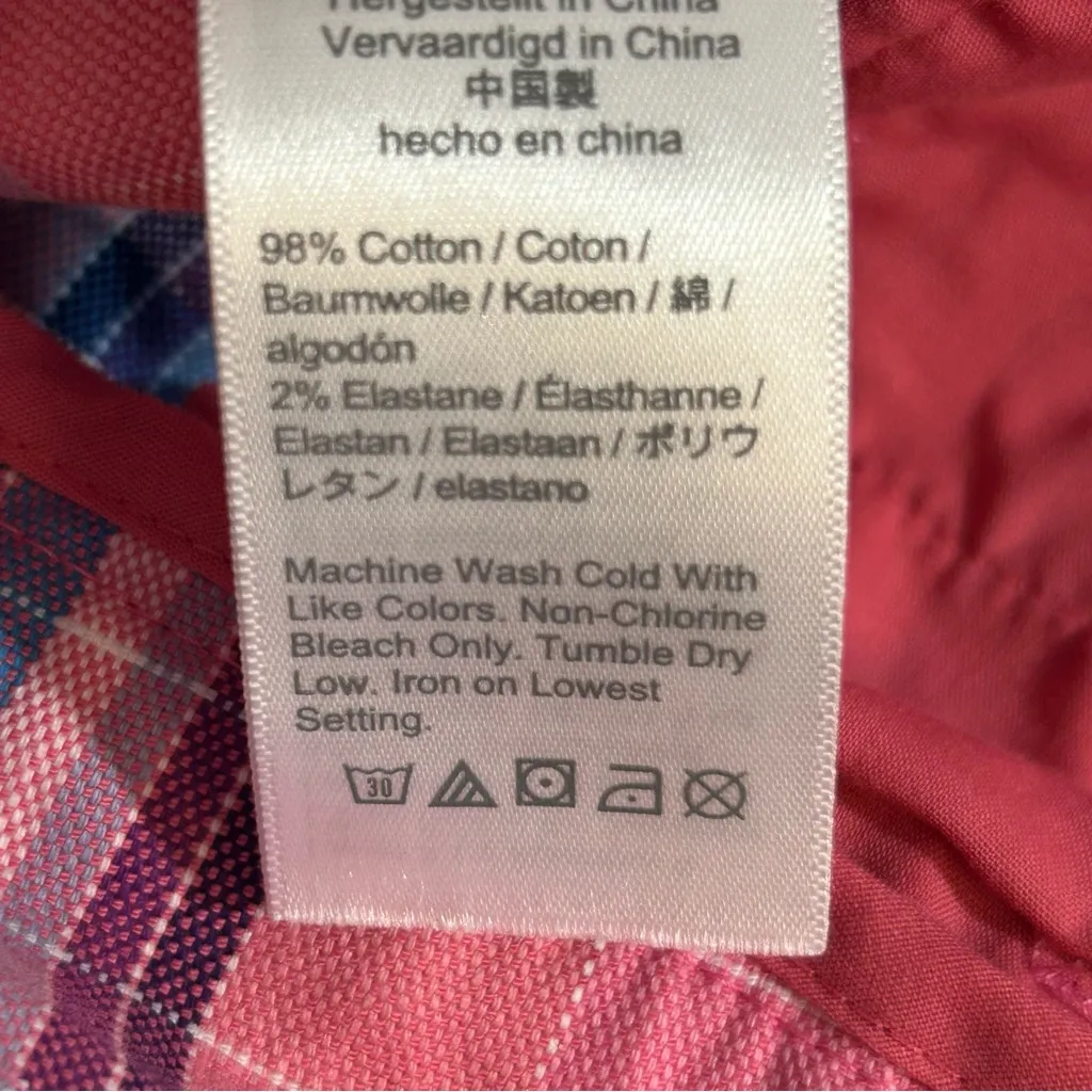 J. Crew Pink Plaid Shorts Size 6 - Image 5