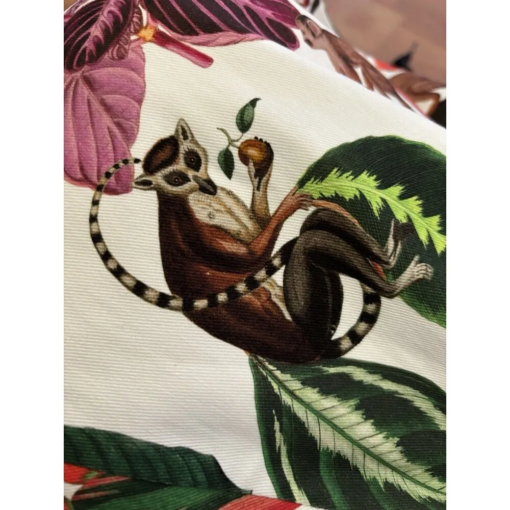 NWT Oscar De La Renta Monkey Leaf Print Dress - Image 9