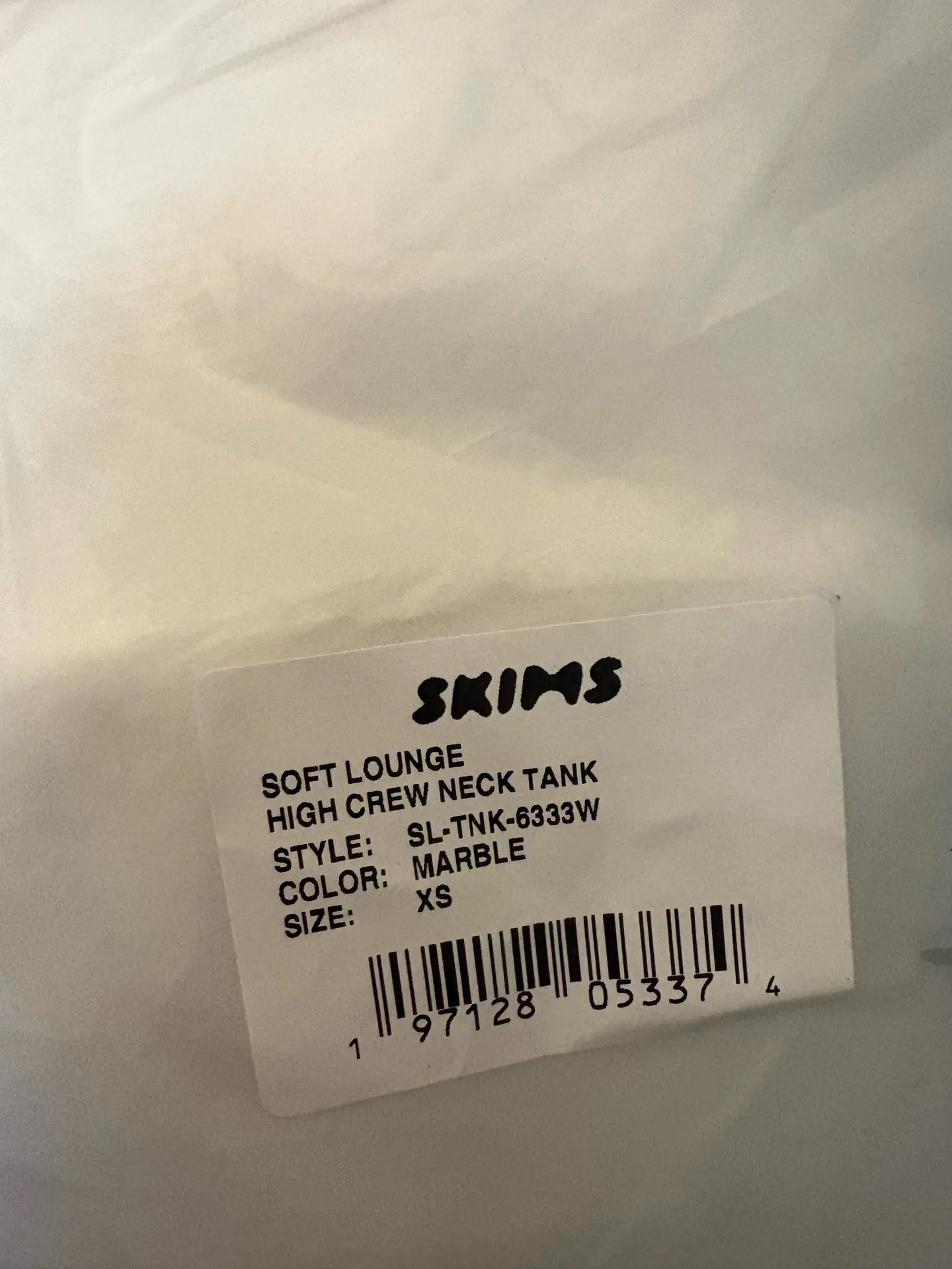 Skims soft lounge high core neck tank in marble - Image 3