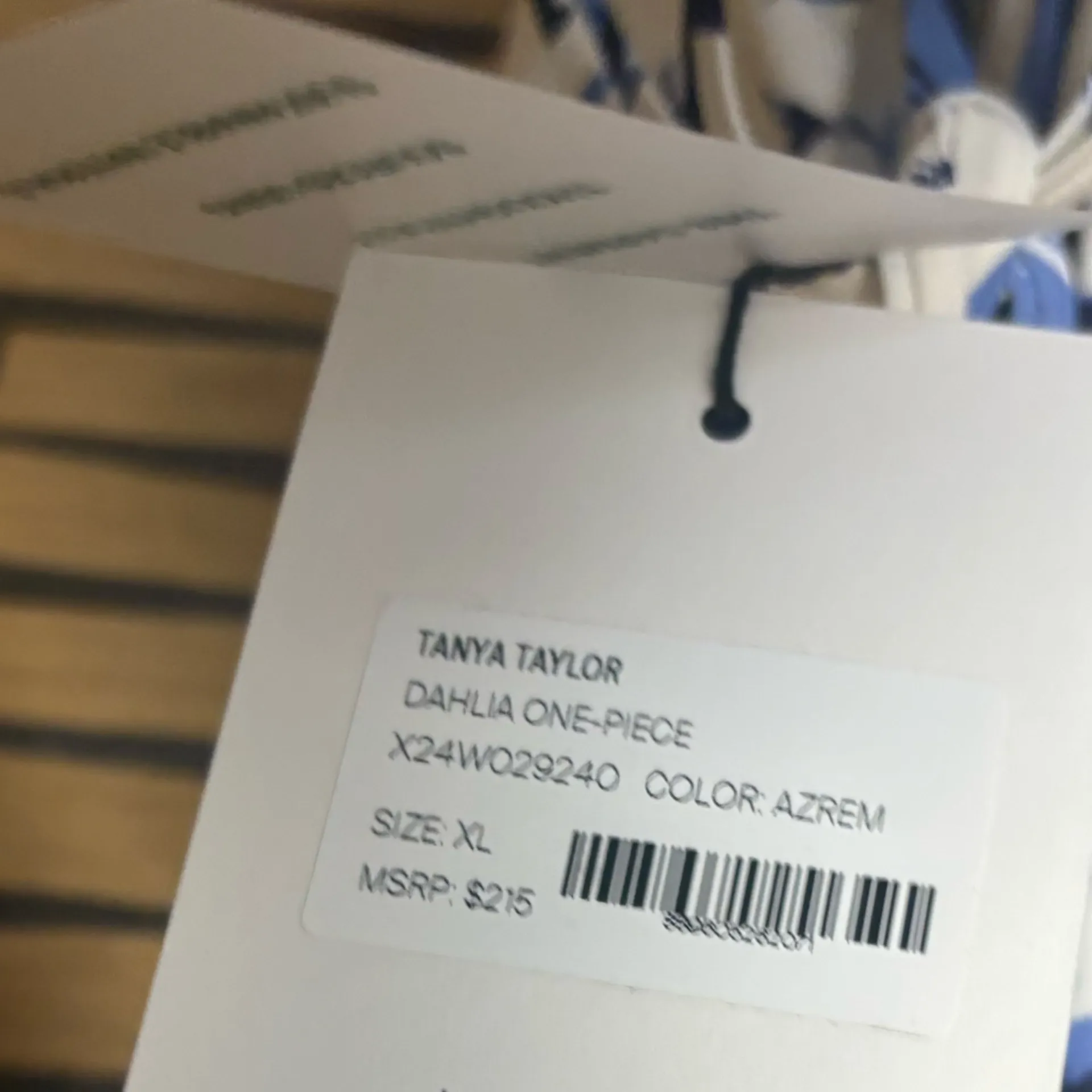 Tanya Taylor White And Blue One Piece Swimsuit Size XL - Image 7