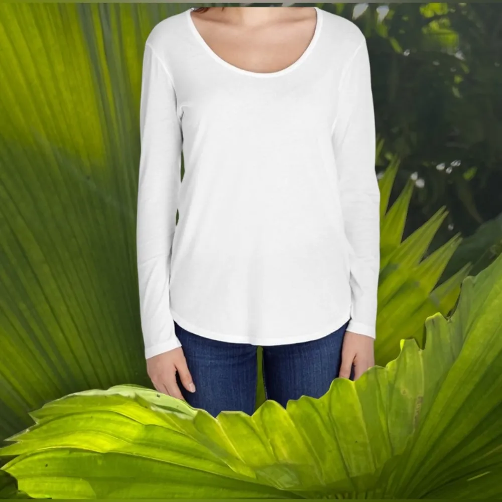 Paraphrase Long Sleeve Tunic Tee PARAPHRASE Women White PulloverT-Shirt Size M - Image 3