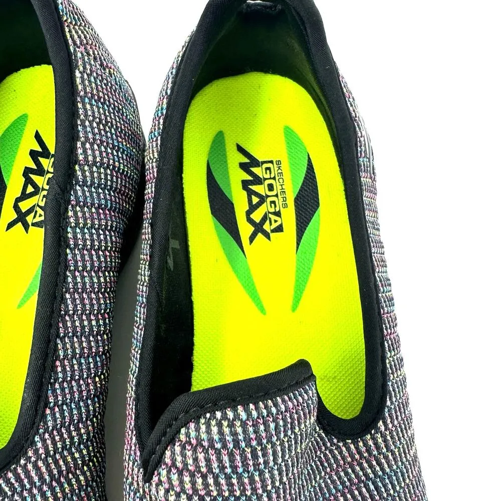 Sketchers Size 9 Flats Black GOGA Max Slip On Comfort Support Work Uniform Stand - Image 5