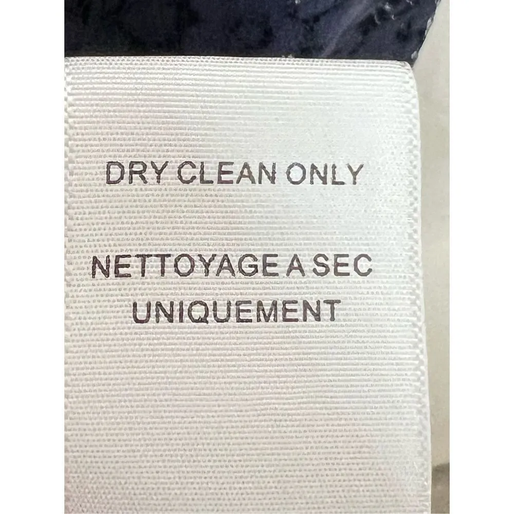 Joie Portia Women's Fully Lined ¾ Floral Sleeve Lace Mini Dress Navy Blue - Image 5