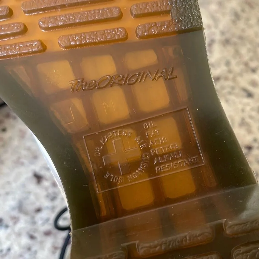 Dr Martens Womens Virginia Leather Airwair Lace-up Combat Boots Softy White Sz 8 - Image 10