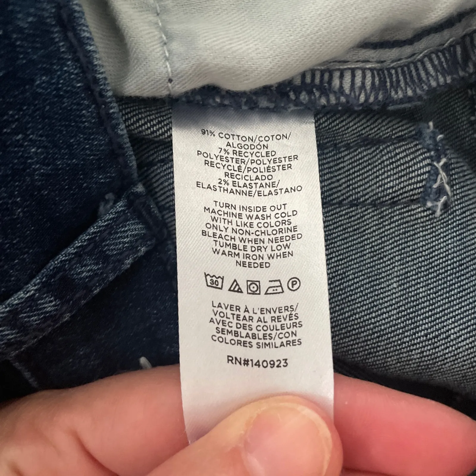 LOFT The Kick Crop Jeans Womens size 24 Dark Wash Denim Everyday High Rise - Image 9