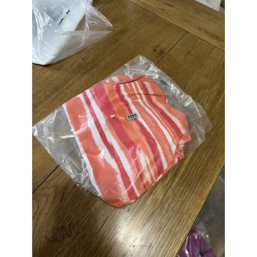 Chicos Zenergy Golf Polo Shirt Women Size 0 Short Sleeve Stretch Buttons Active Orange - Image 11