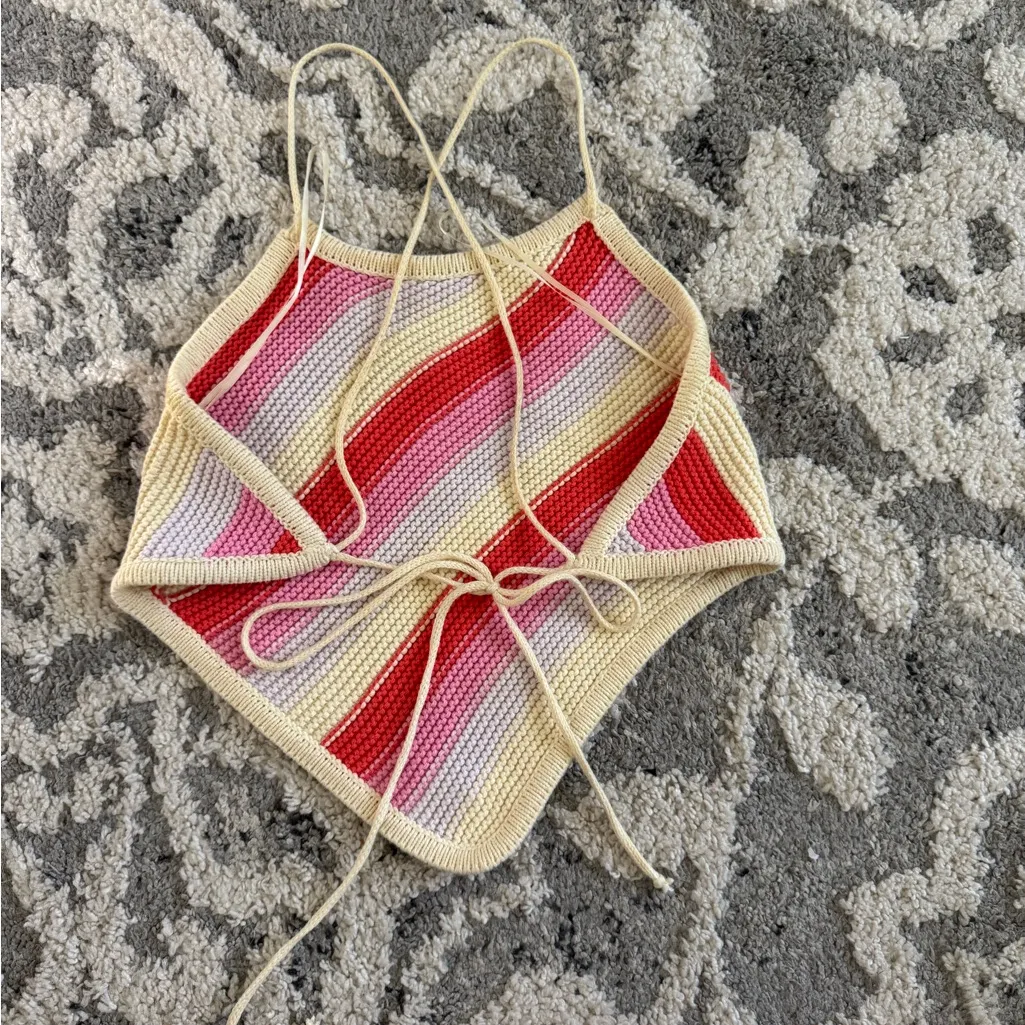 Crochet Pastel open back tank top☀️ - Image 2