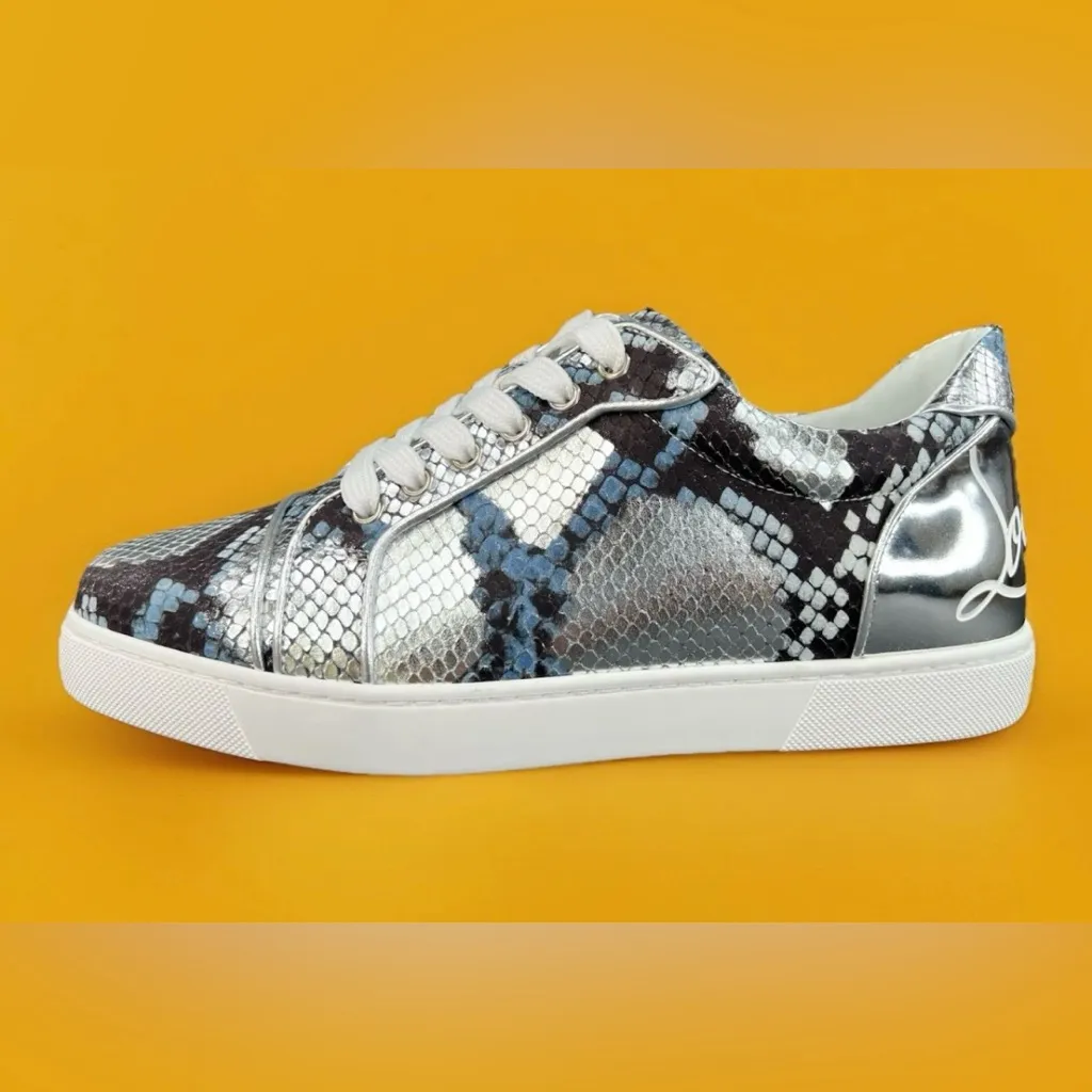 Christian Louboutin Fun Vieira Orlato Flat Amazonia Women Snake Sneakers EU 41 - Image 5