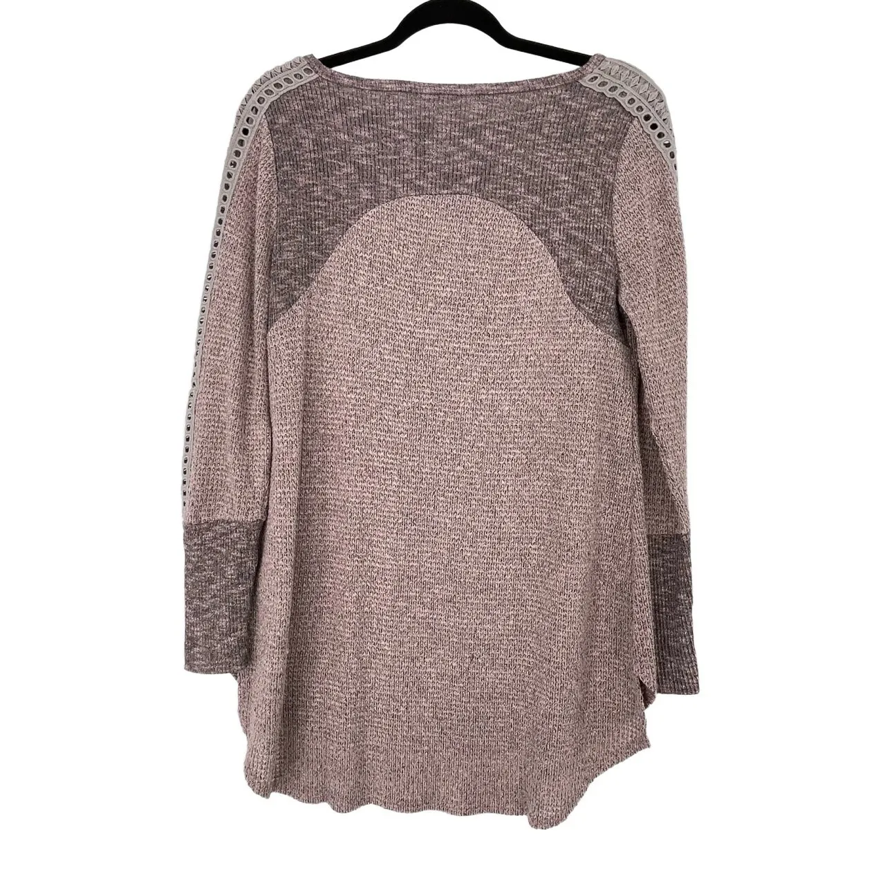 Soft Surroundings Quiet Luxury Knit Eyelet Trim Long-sleeve Sweater Medium - Image 6