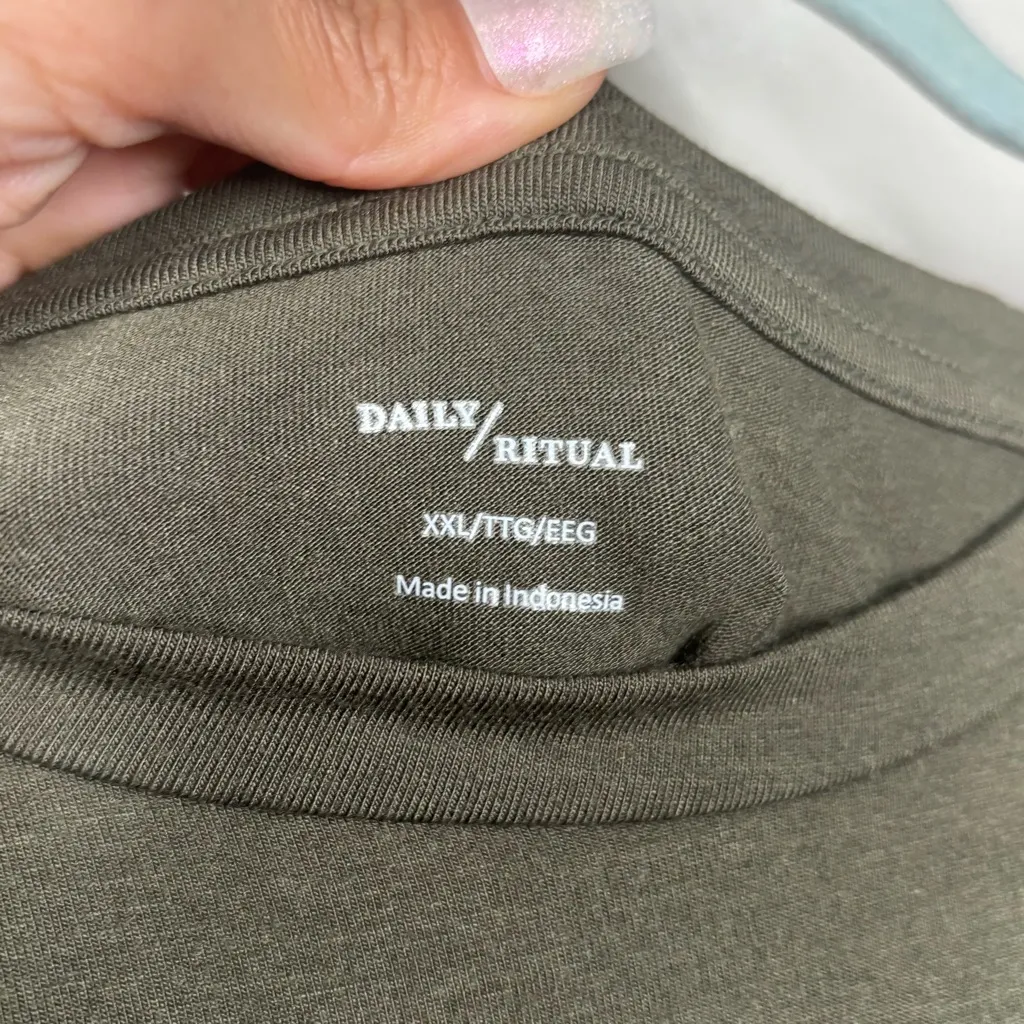 Daily Ritual Green Long Sleeve XXL - Image 8
