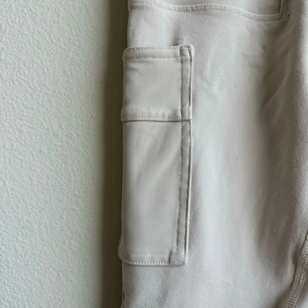 Alo Yoga Cargo White Cream Soft High Waisted Leggings Size Small Full Length - Image 5