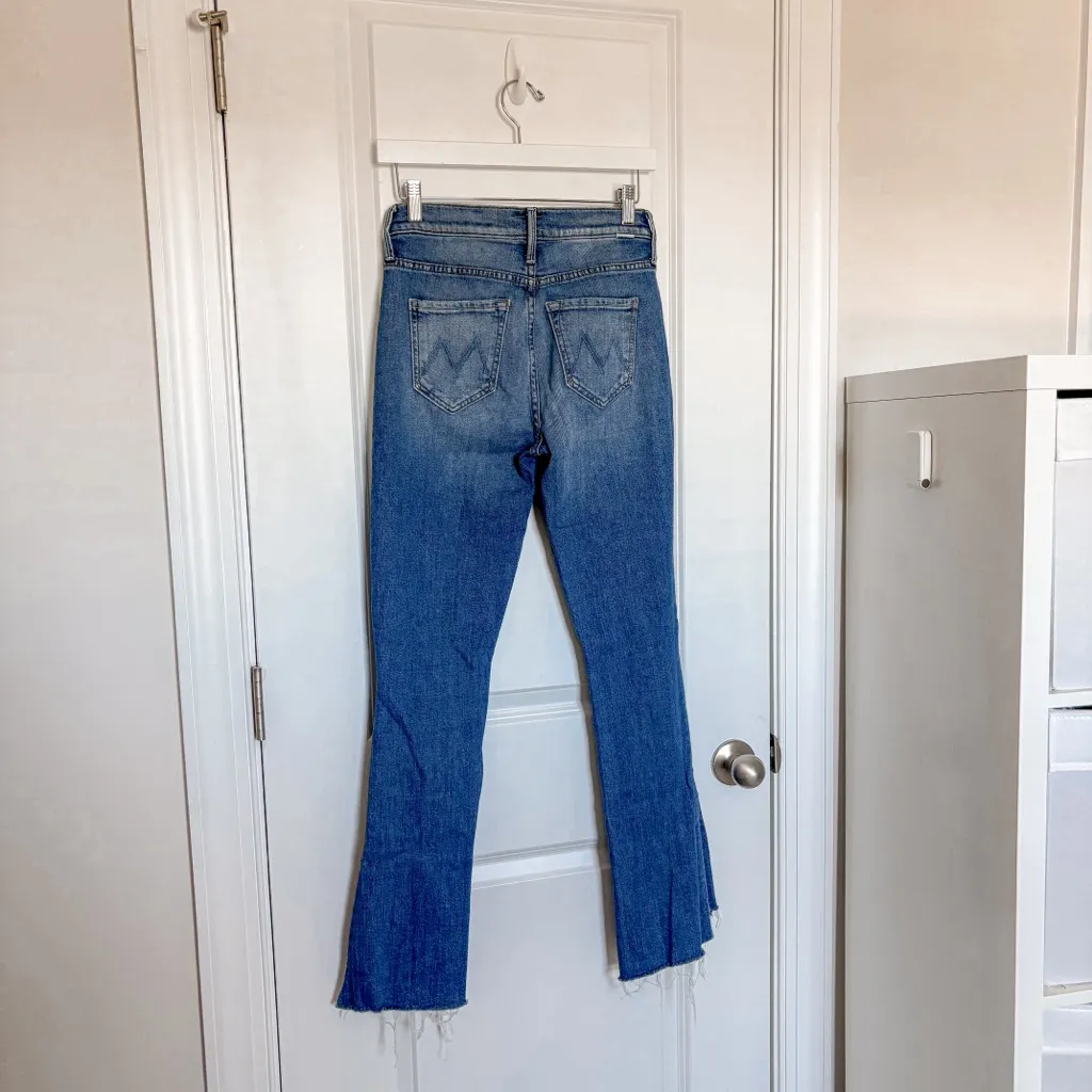 Mother The Runaway Step Fray Jeans Spice it Up Blue Size 25 - Image 6