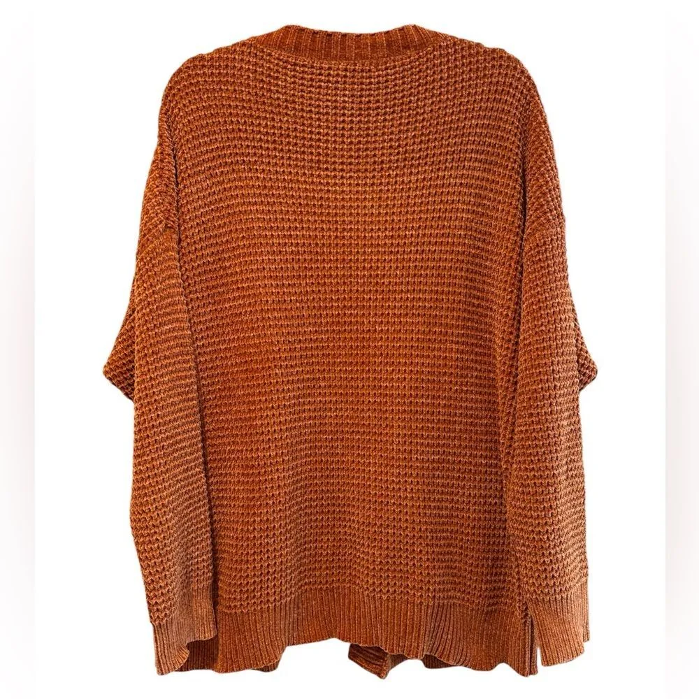 Est.‎ 1946 Long Sleeve Chunky Knit Cardigan Sweater 2 Pockets Orange Size 22/24W - Image 2