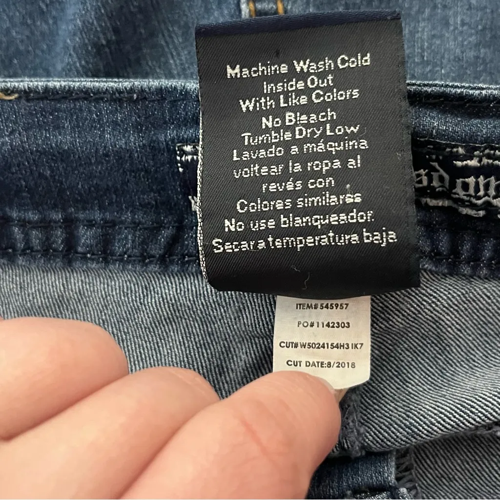 Source of Wisdom Slim Boot Jeans Stretch Mid Rise Medium Wash 20 Blue Size undefined - Image 4