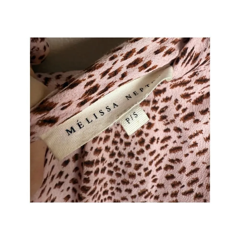 Melissa Nepton Kamilia Mini Dress in Animal Blush Sz. S Pink - Image 3