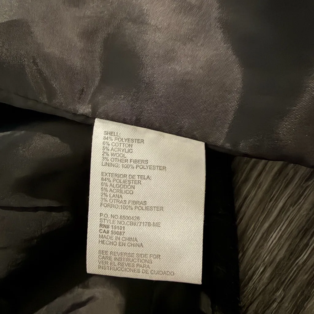 Celebrity Pink  Women's  Charcoal Gray Peacoat Size M - Image 7