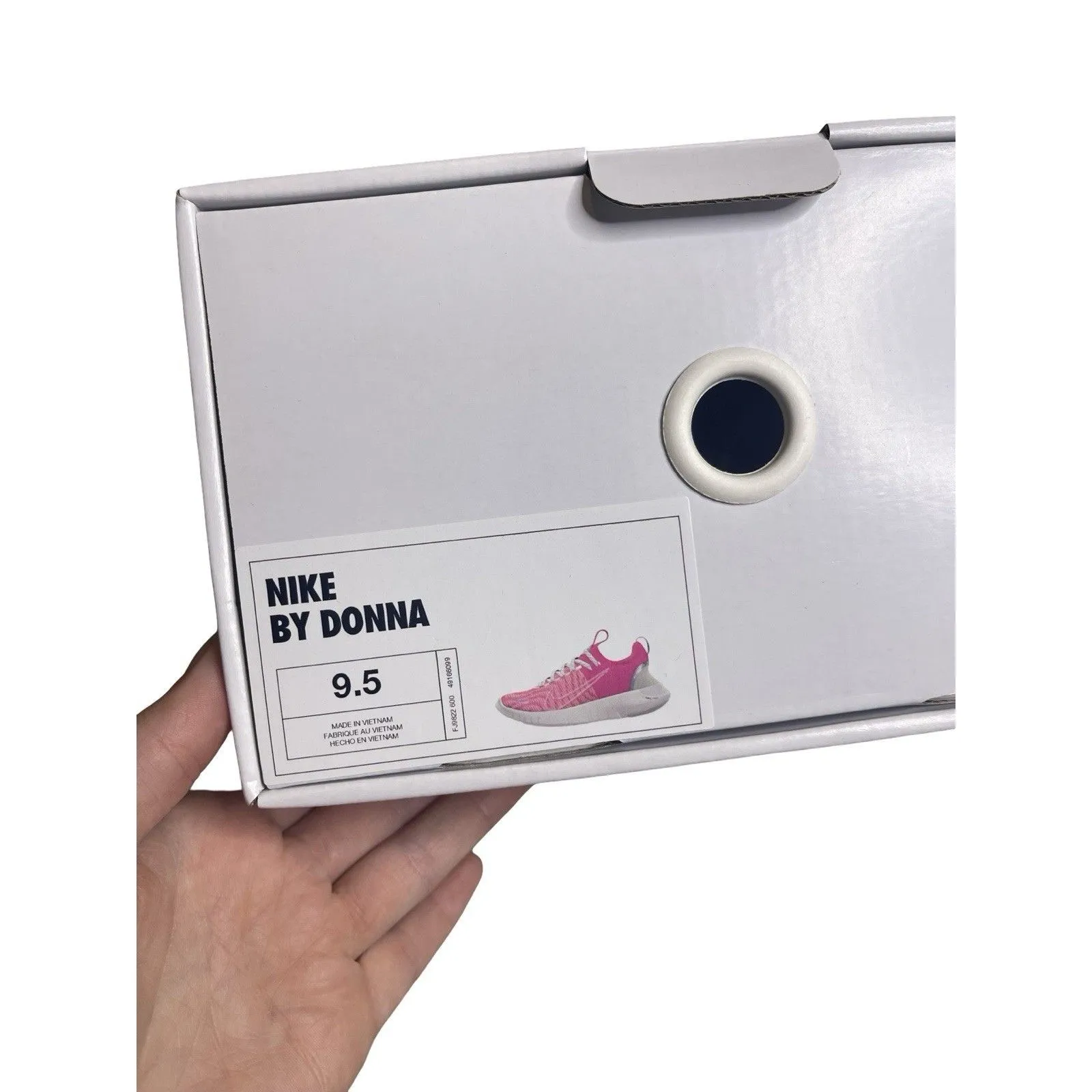 Nike by You Shoes Women Pink Size 9.5 Mesh Athletic Running Flyknit - Image 2