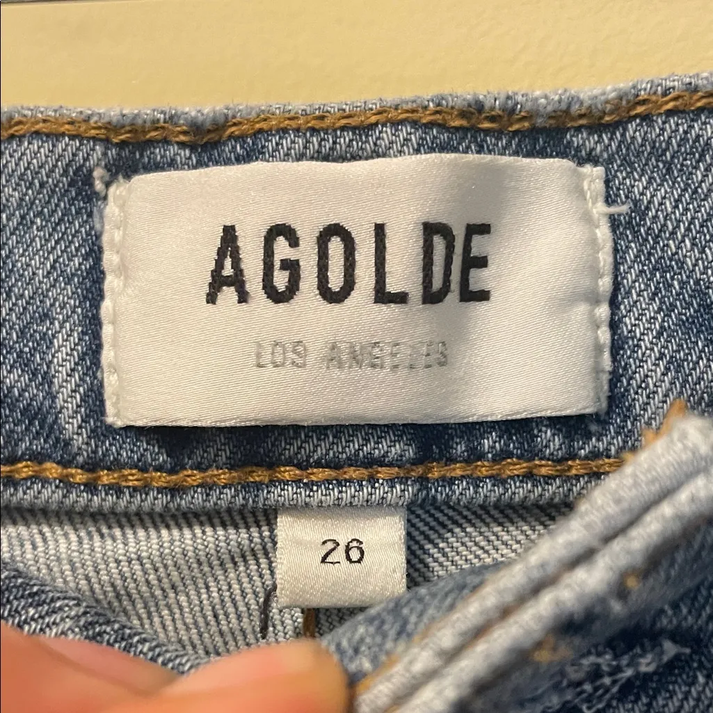 Women’s Agolde Riley High Rise Straight Crop in Whiplash - Image 5