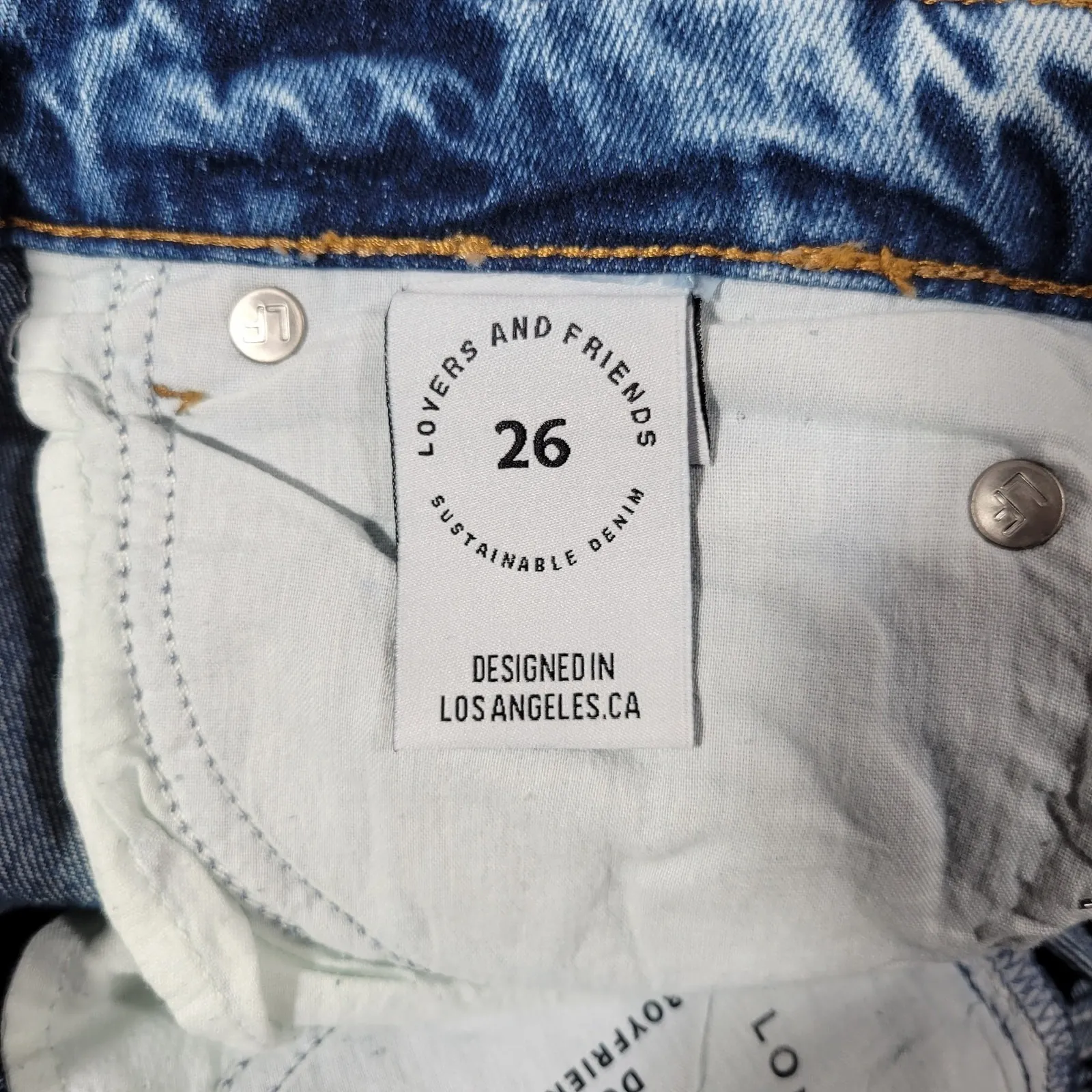 Lovers + Friends Dustin Boyfriend Jeans Barcelona‎ Wash Distressed Size 26 NWT - Image 9