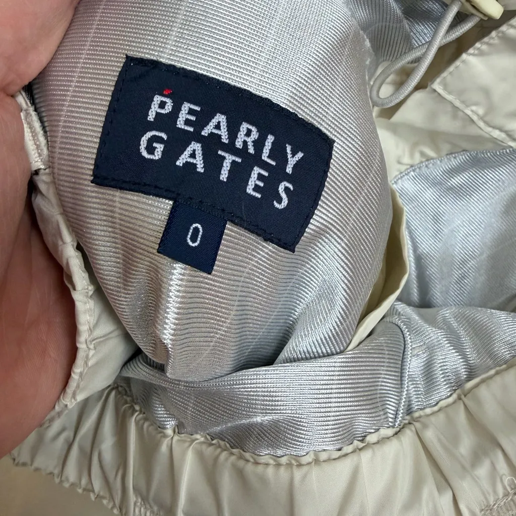 Pearly Gates White Track Pants with Black Stripes size 0 - Image 3