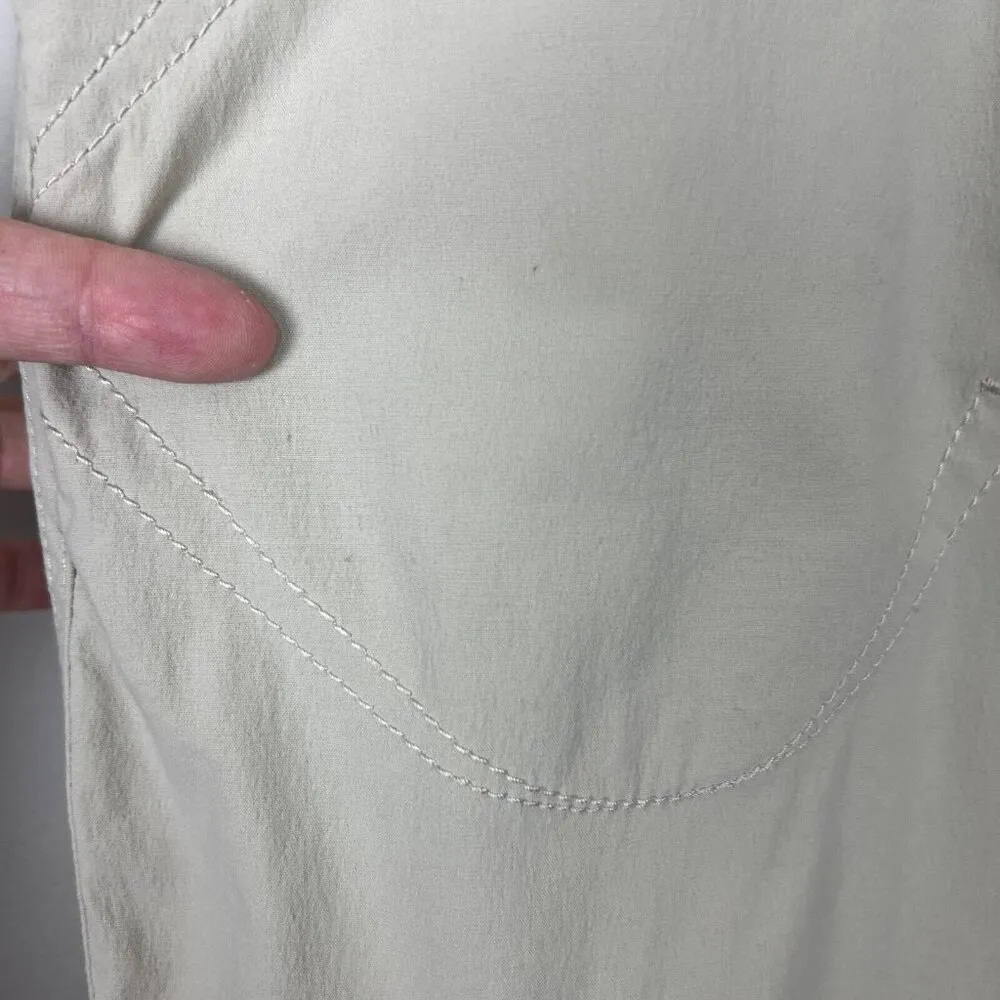 Eddie Bauer Pants Womens 14 Tall Beige Travex Hiking Outdoor Gorpcore Travel 14T - Image 7