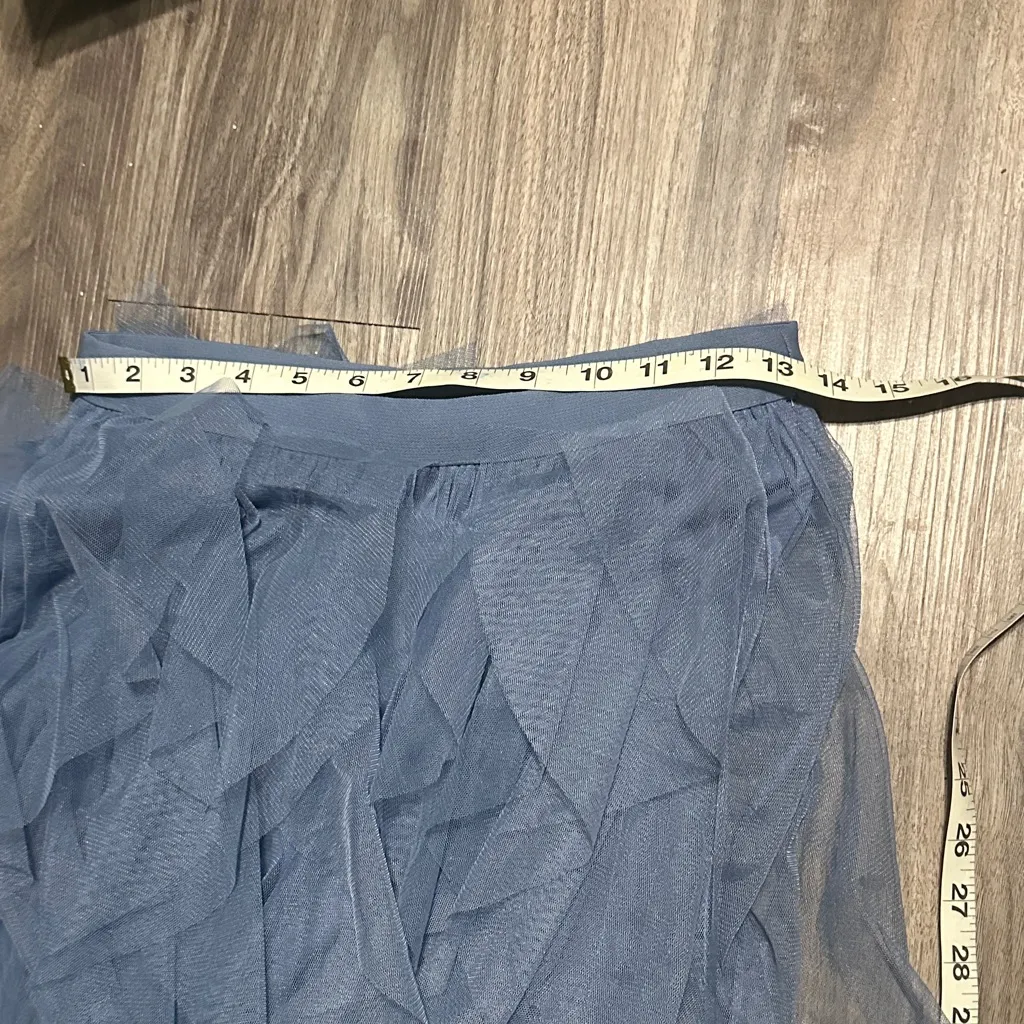 Soho Apparel Soft Blue Ruffled Maxi Skirt - Image 9