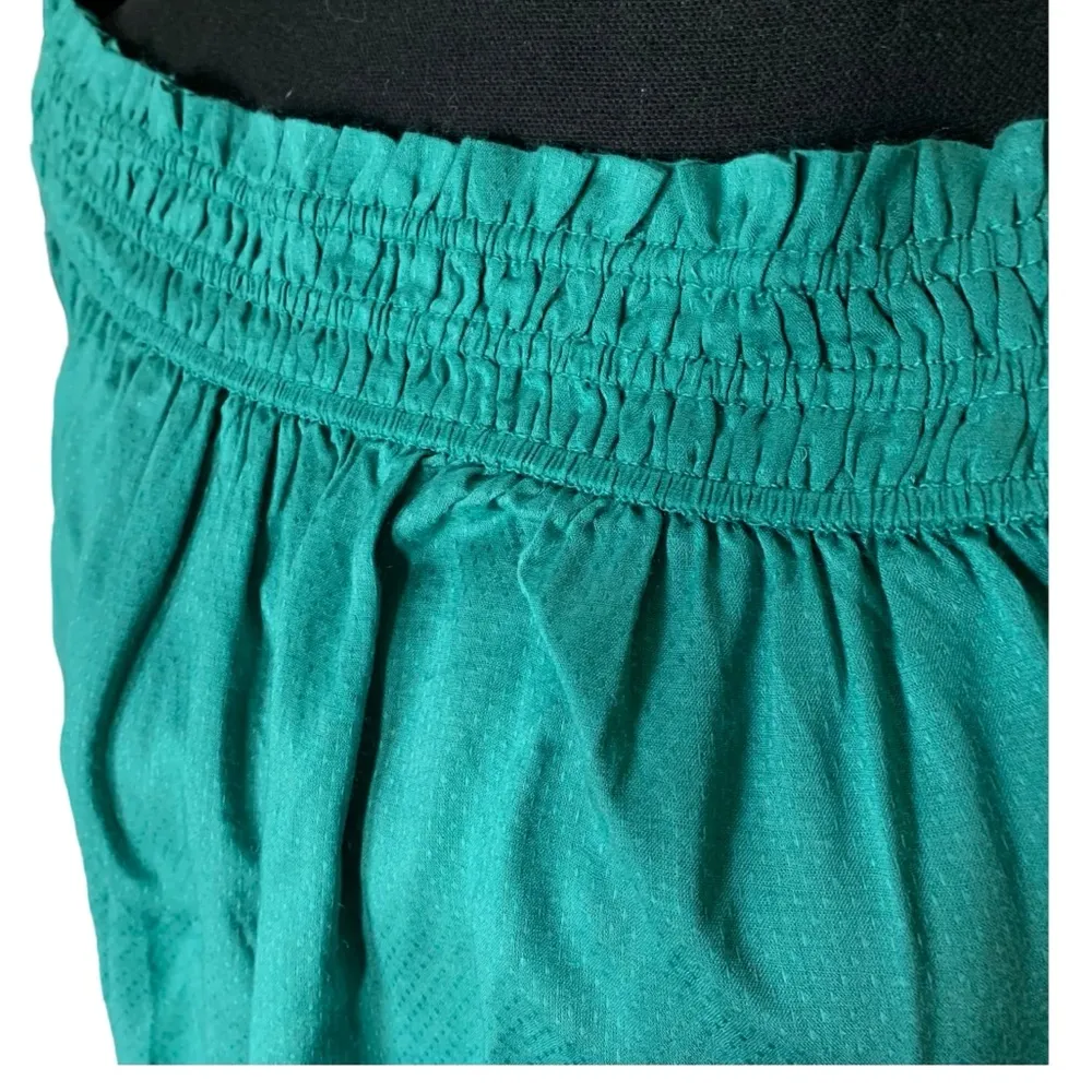 Free people green off shoulder smocked blouse bell sleeve top spirit blouse - Image 3