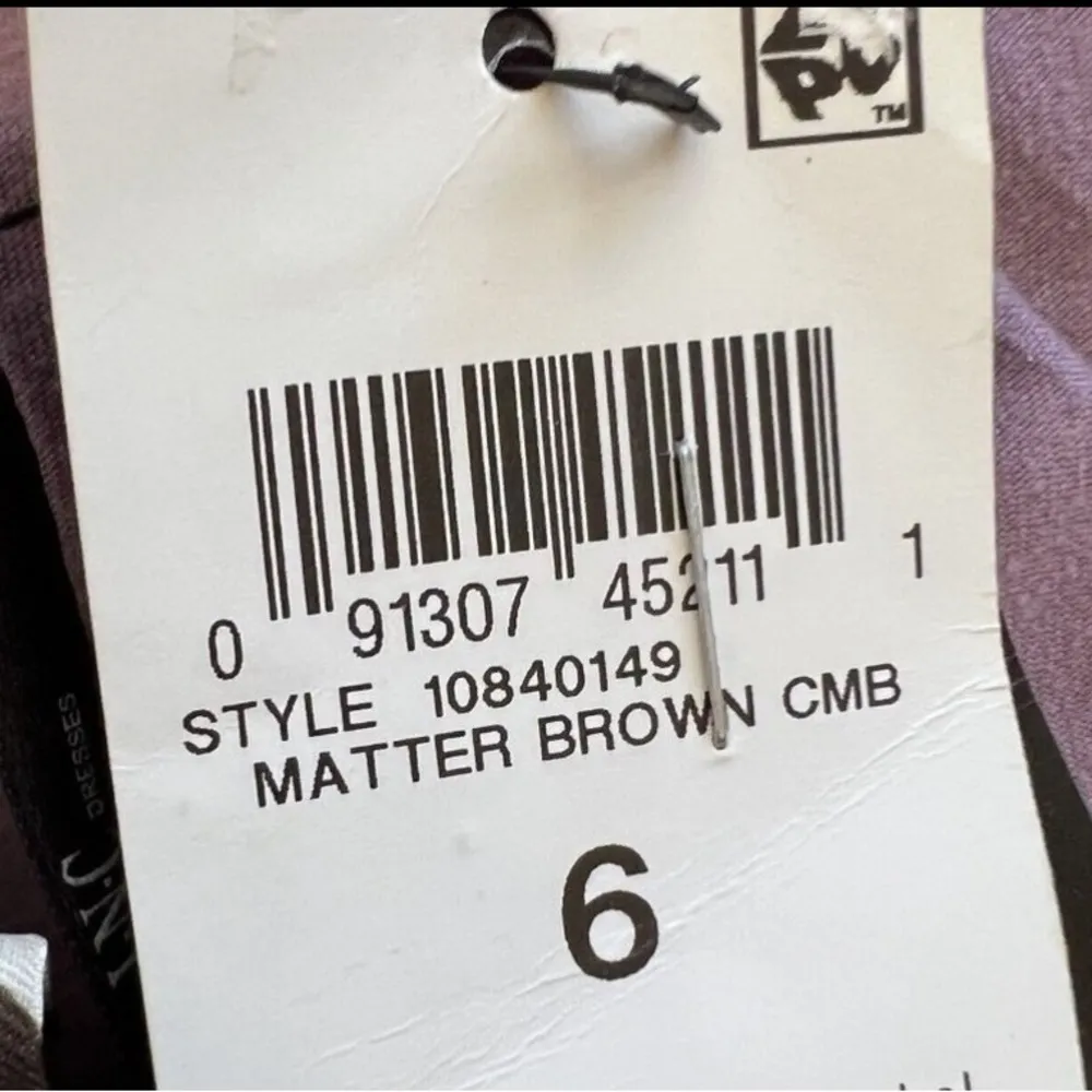 Inc wide leg Jumpsuit Size 6 Brown white Satin tropical animal print NWT - Image 14