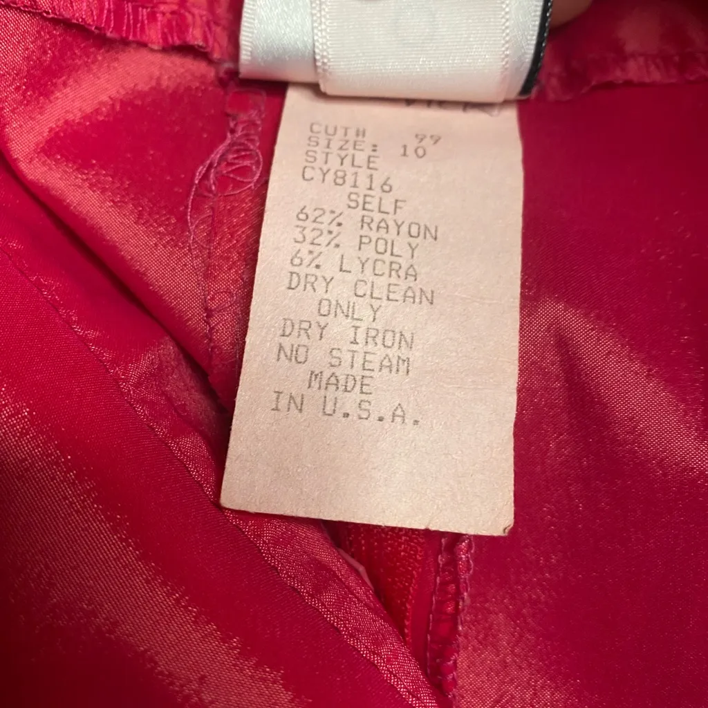 Tadashi Hot Pink Satin Draped Wrap Blouse Top - Dramatic Collar - Size
10 - Image 6