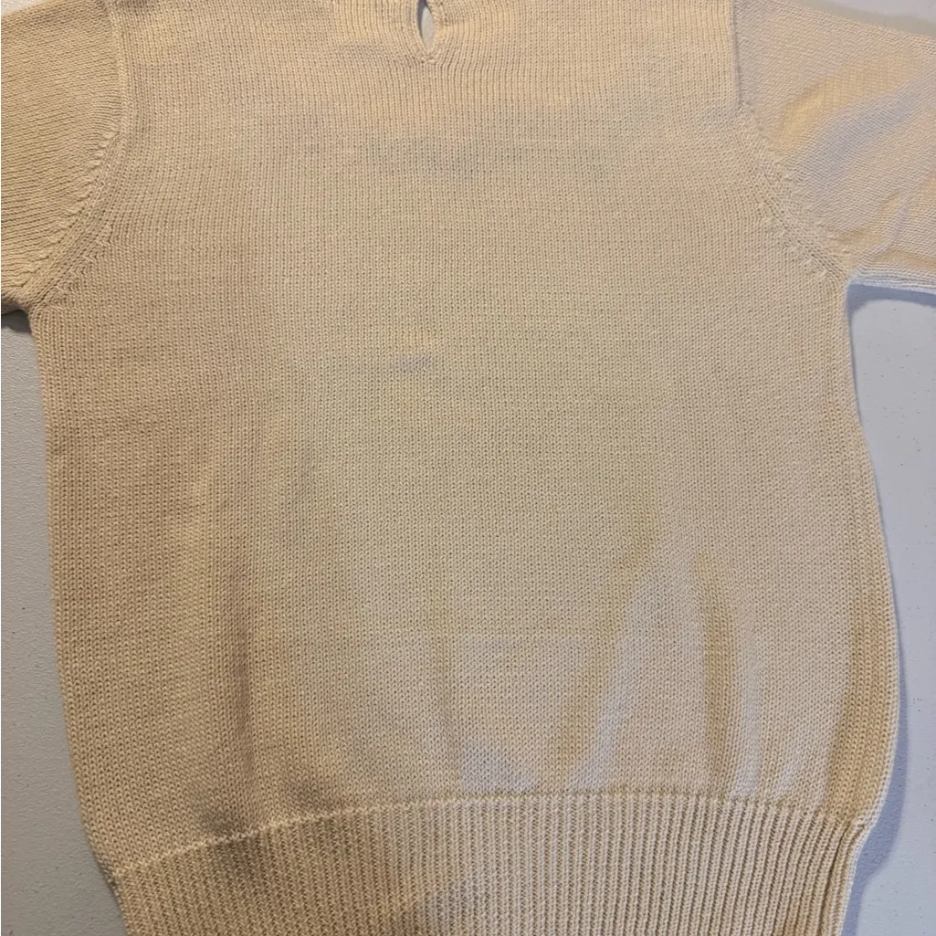 Vintage Orvis Manchester Vermont Medium Embroidery Short Sleeve Knit Shirt Top - Image 6