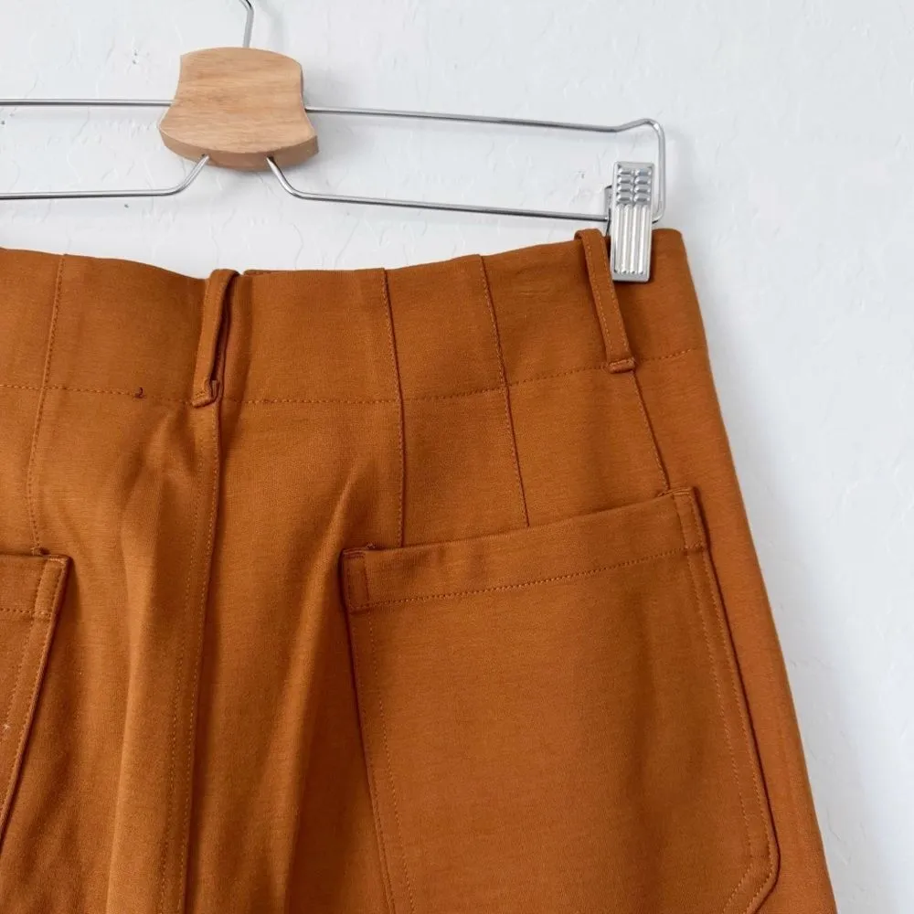 NWT Tahari Wide Leg Pant High Rise Patch Pockets In Burnt Orange Size 10 - Image 5