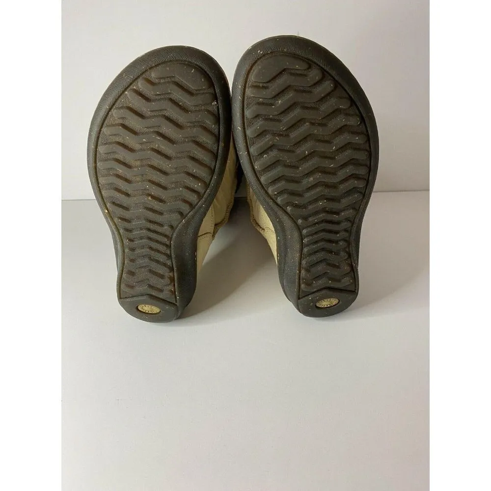 UGG Braided Size 5 Knee-High Riding Boots Suede Sheepskin Shearling Tan EUC - Image 9