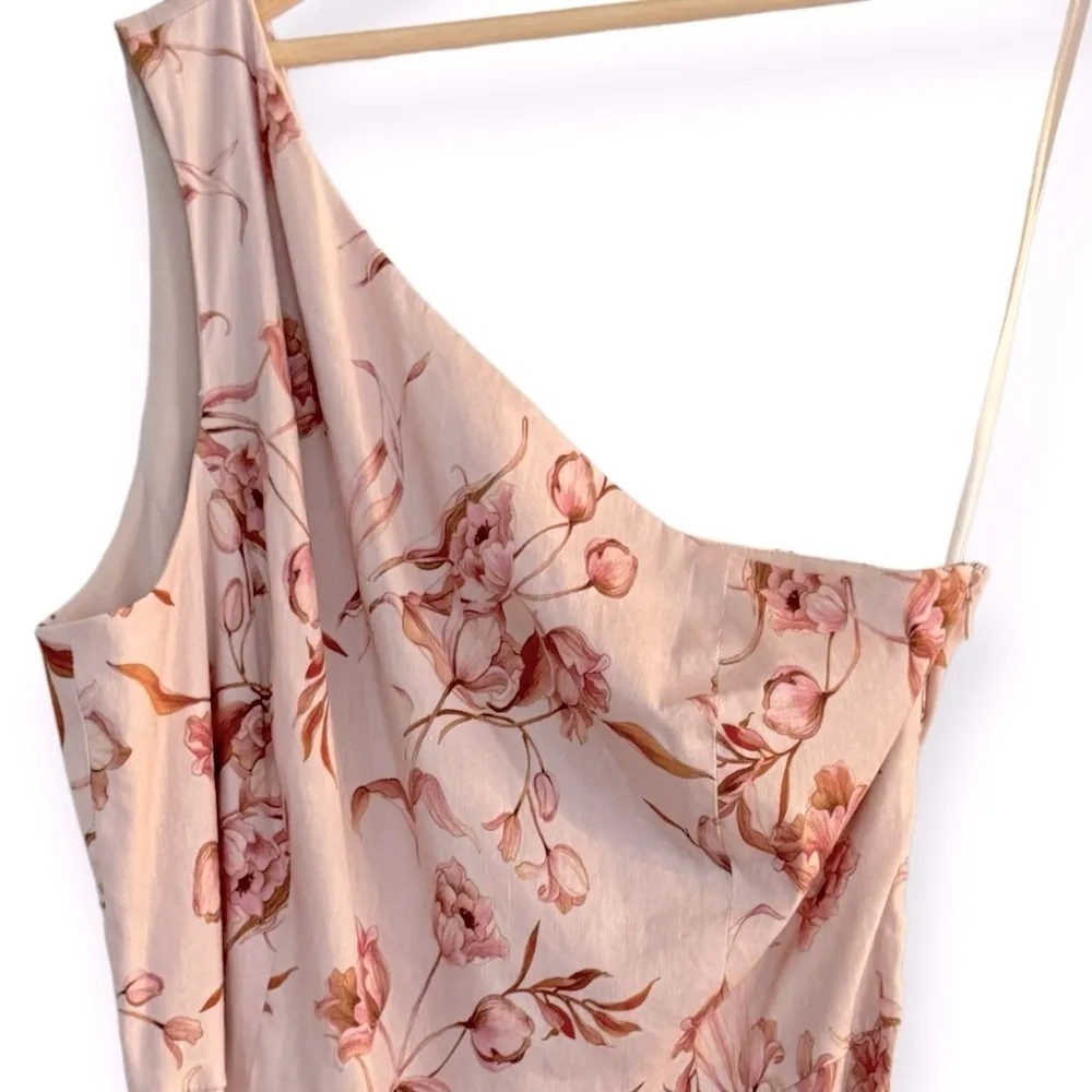 ANTONIO MELANI Carlos One Shoulder Pink Floral Jumpsuit Size 10 NEW - Image 7