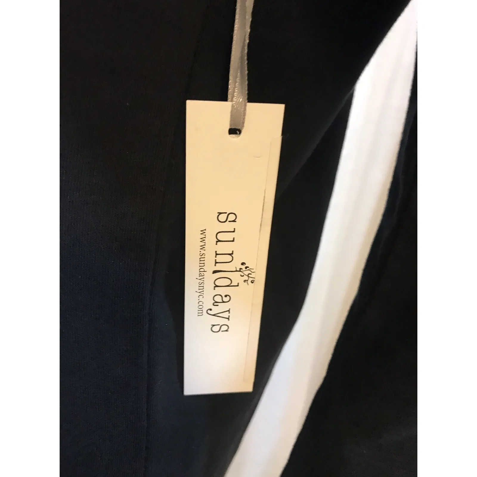 SUPER COMFY COTTON MIX SHOULDER CUT OUT DRESS‎ BY SUNDAY SZ 1 BLACK $124 - Image 8