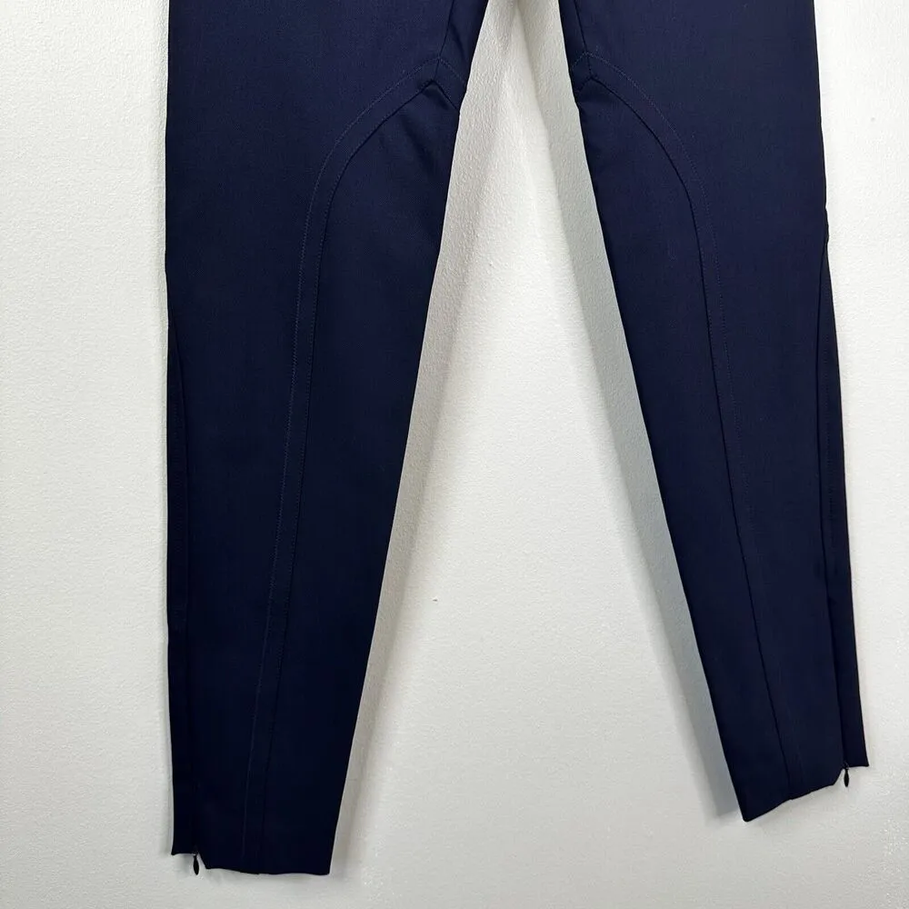 Stella McCartney Pants Womens 40/ US Small Navy Blue Zip Ankle Stretch Pull On - Image 4