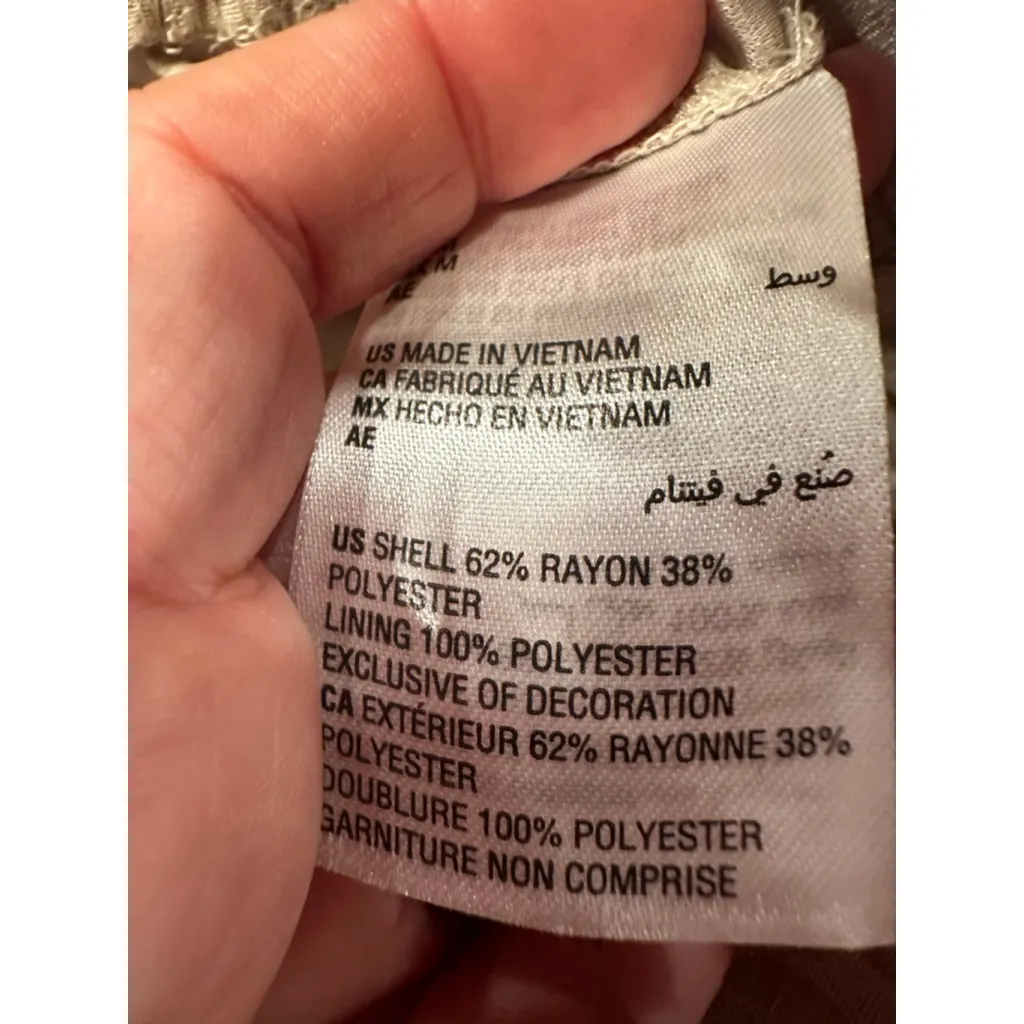 Women's JM Collection Beige Wide Leg Pants M with Gold Trim - Image 4